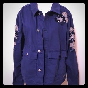 2X Floral Embroidered Kenny Denim Jacket LuLaRoe